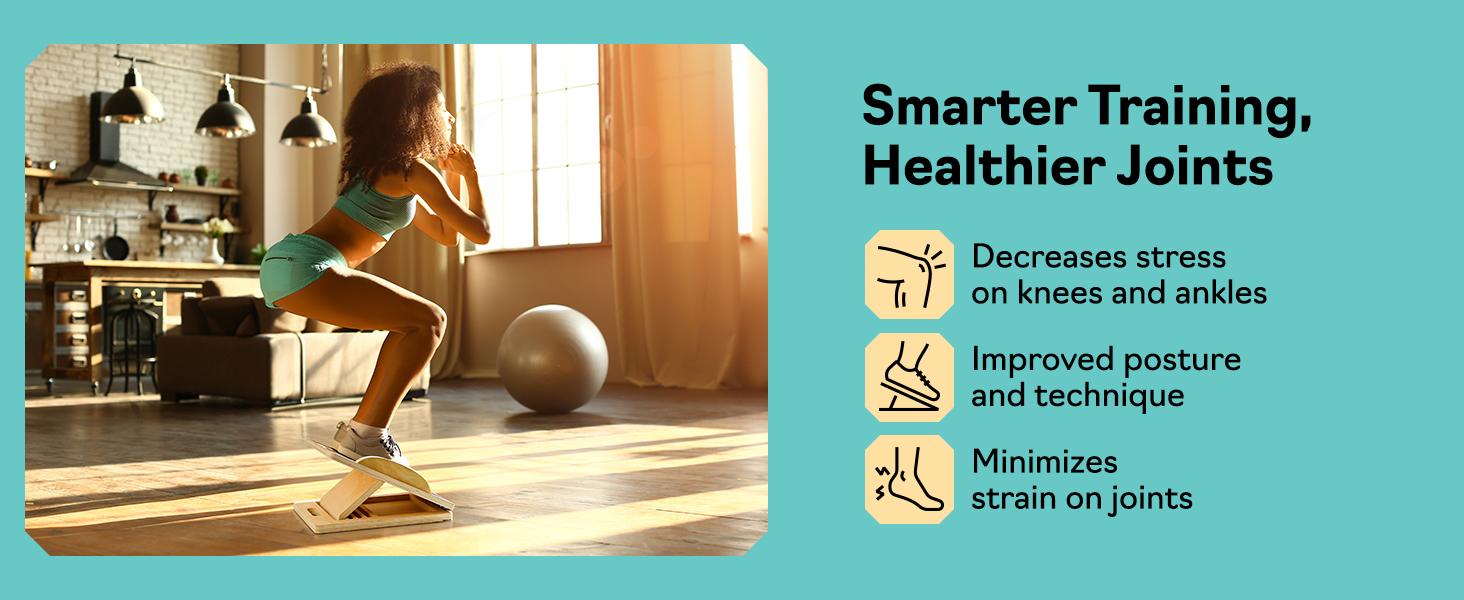 Slant Board with 6 Incline Angles - Transforms Into a Balance Board - Premium Calf Stretcher and Wobble Board for Effective Calf Stretching and Squats