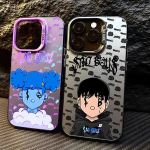 Hip Hop Y2K Style Phone Case, Cool Edgy Protective Shell for  iPhone 17 Pro Max Air 7 8 X XS XR 11 12 13 14 15 16 E Plus y Samsung GALAXY S21 S22 S23 S24 S25 S26 ULTRA FE NOTE, cubierta trasera mate anti-caída Phone Cases