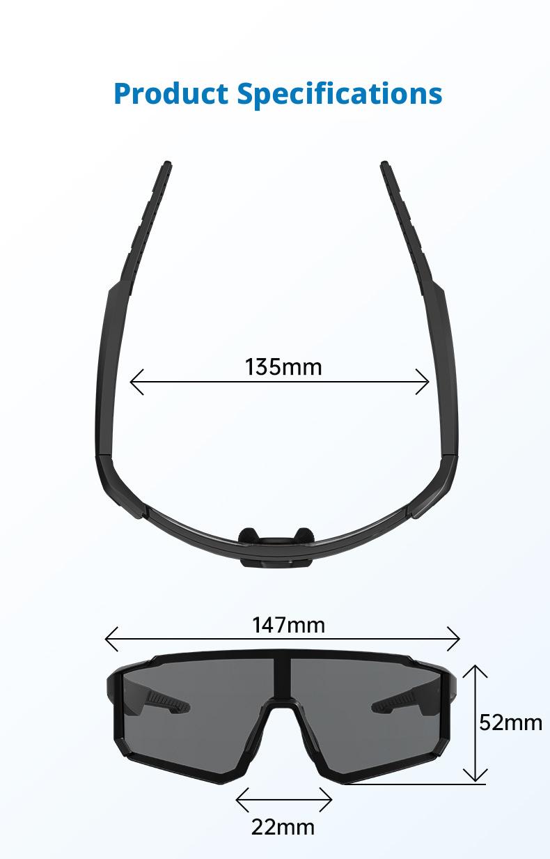 AI color-changing glasses, smart Bluetooth audio glasses, two-in-one headset, windproof goggles for cycling, outdoor sports cycling glasses