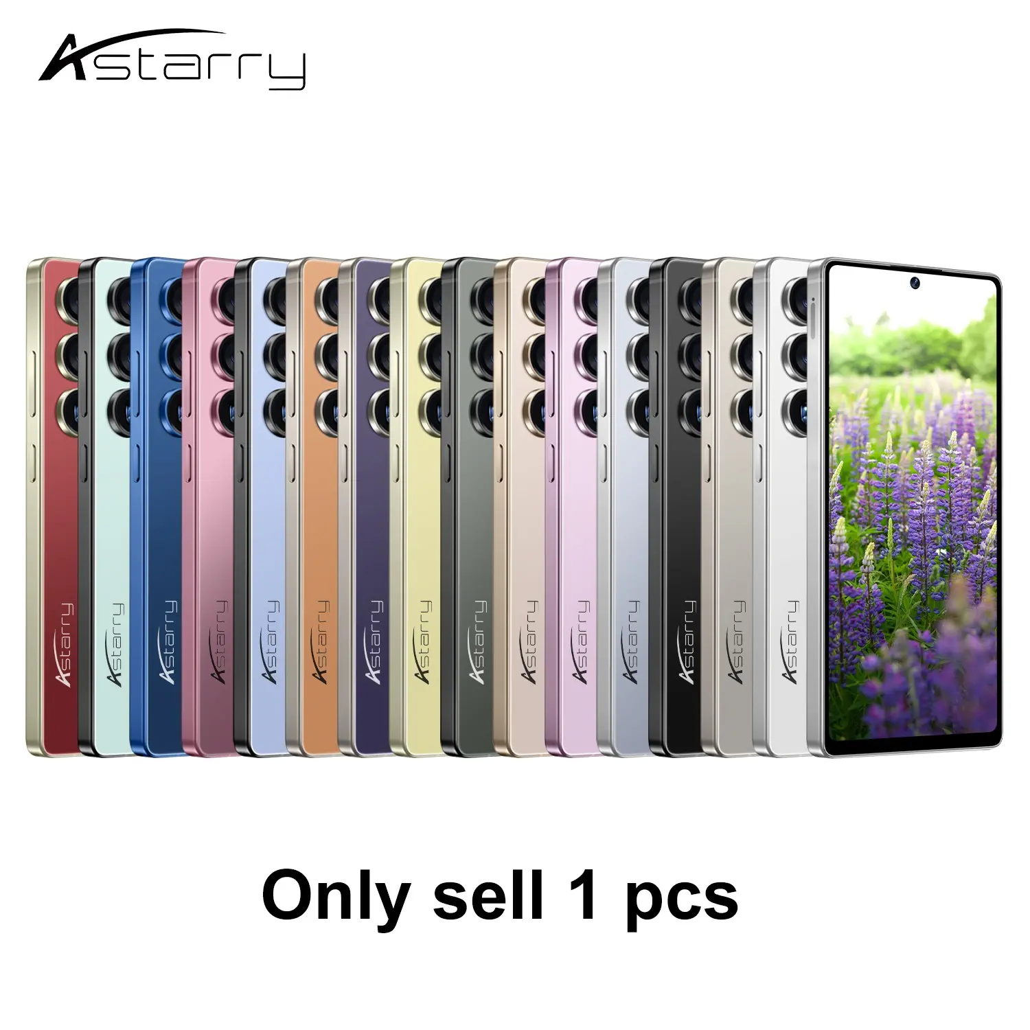Astarry- Smart Phone 25 Ultra, 6+64GB RAM, Android 12, 8+20mp Camera, Bluetooth-compatible WiFi, 8 Core Cpu, 6.75 Inch Screen, 4100mah Battery, Dual Sim, Face ID, Smartphone Android
