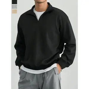 18ACTIVEKITMen's loose half zipper sportswear, casual fit checkered pullover, autumn and winter streetwear, daily wear, fashionable sportswear and casual wear