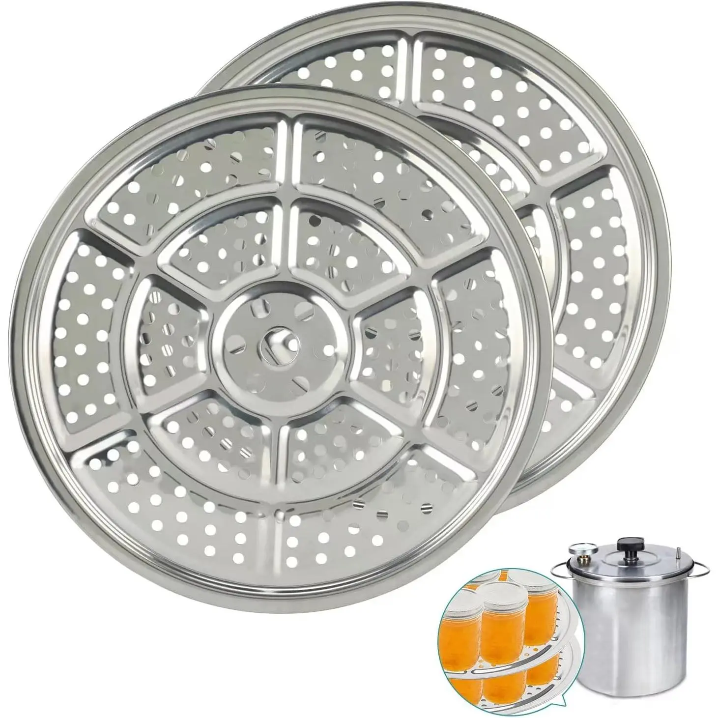 2Pack Stainless Steel Canner Rack - 11-Inch Pressure Cooker Rack for Pressure Canner - Compatible with Presto, All-American and More