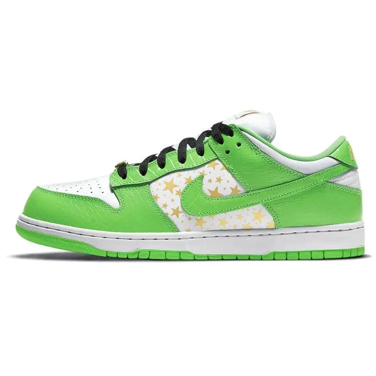Nike x Supreme Dunk SB Mean Green Retro Low-Top Skate Shoes for Men and Women Verifiable, with credentials and supporting global authentication