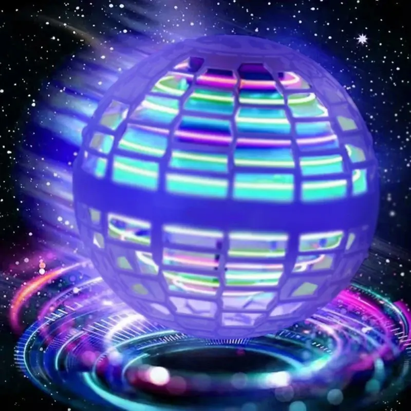  Flying Ball Children's Hand Controlled Color LED Cosmic Globe 360°Rotating Suspension Ball Suitable for Indoor and Outdoor Toy