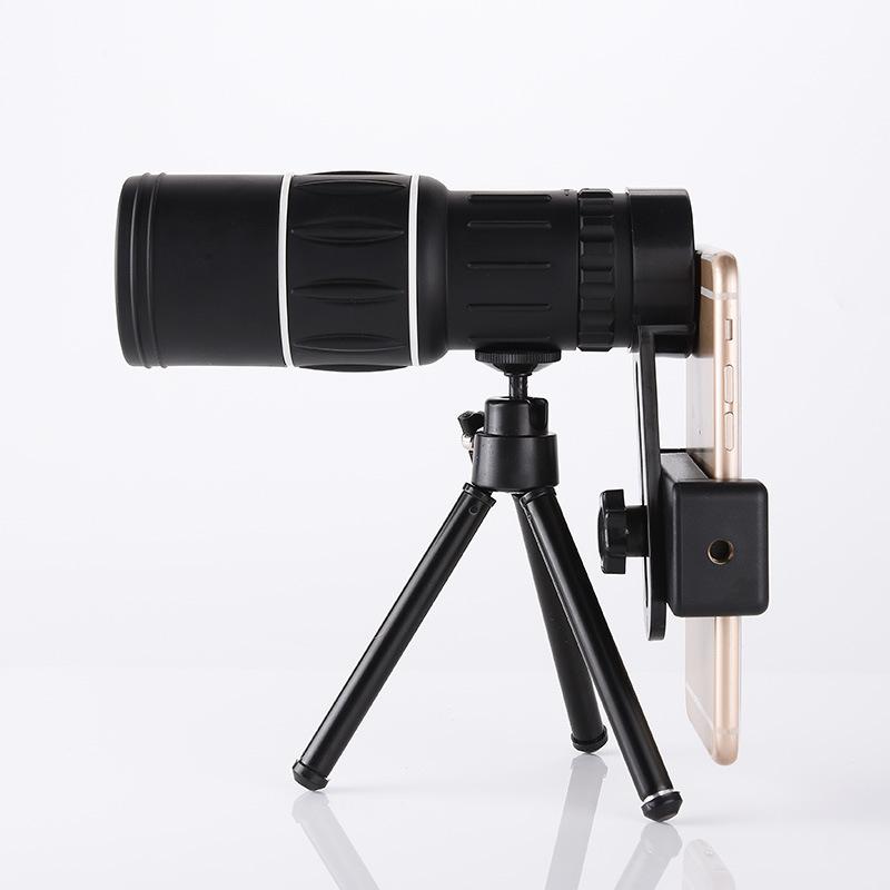 Outdoor Portable 16X52 Monocular Telescope High Magnification HD Low-Light Night Vision Mobile Phone Camera Telescope