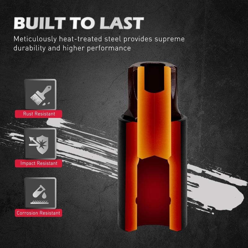 Allen-wrench Hex Bit Socket Set: 16-piece Set With Magnetic Rail Organizer 1/4  3/8 1/2-inch Drive 5/64-9/16 Key Adapter For Professional Garages WorkshopQuesear