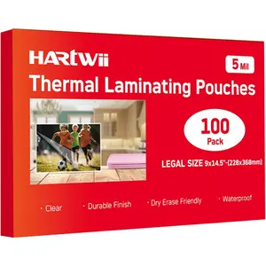 100Pack Legal Size Laminating Sheets 5Mil -8.5"x14" (9x14.5) Laminating Pouches No Bubble Thermal Laminating Sheets for Documents, Menus, Certificates & School/Office Use