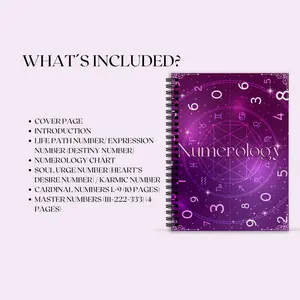 Numerology Starry Rune Notebook, Western Astrology Divination Journal, Thick Ring Binder Pocket Diary, Portable Hand Account Book