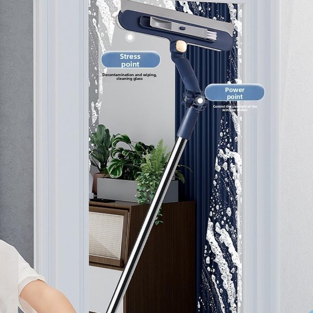 Adjustable Glass Cleaning Artifact Efficient Labor-saving Design High-rise Window Cleaner Plastic Broom Wiper Window Cleaning