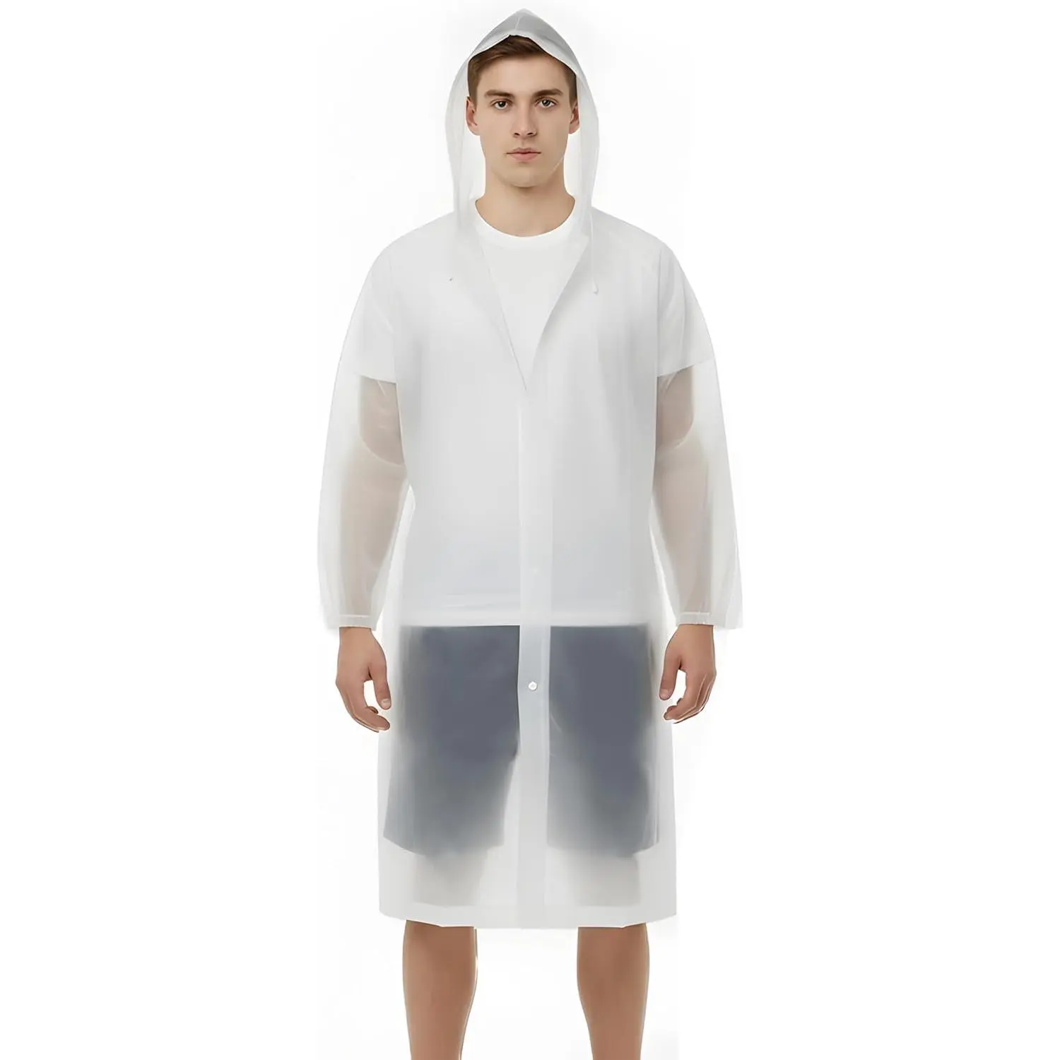 EVA Raincoat for Adults -  Transparent Poncho,  & Breathable Rain Wear for Women and Men