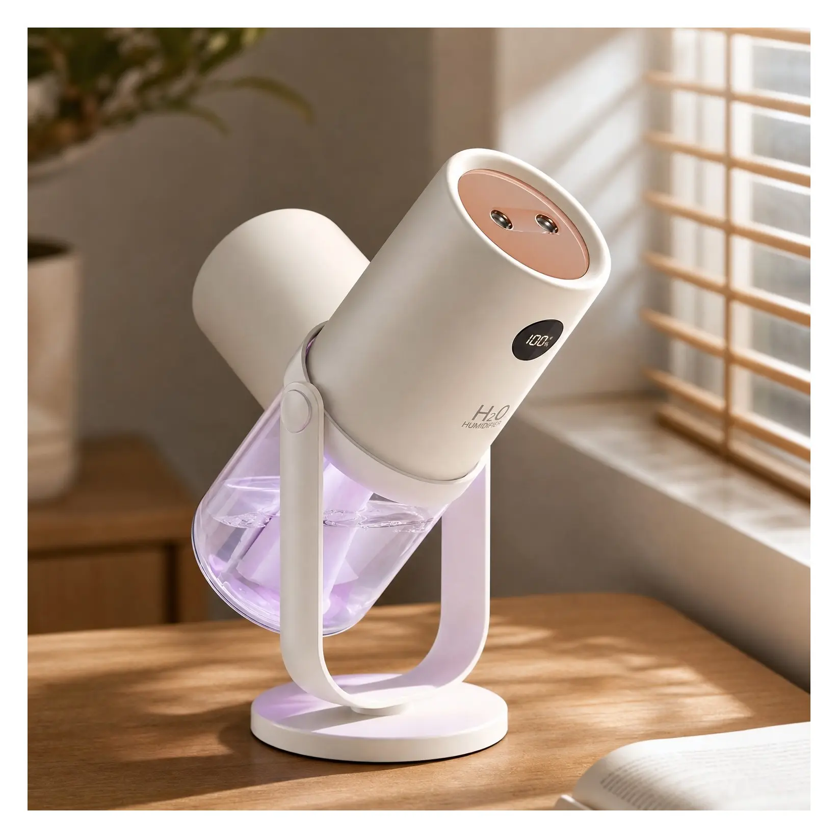 Dual Mist Portable Humidifier, Cordless Handheld Cool Mist Desk Humidifier for Travel, Car, Bedroom & Plant Care – Anytime Anywhere Relief for Dry Skin & Sore Throat, All AgesGift