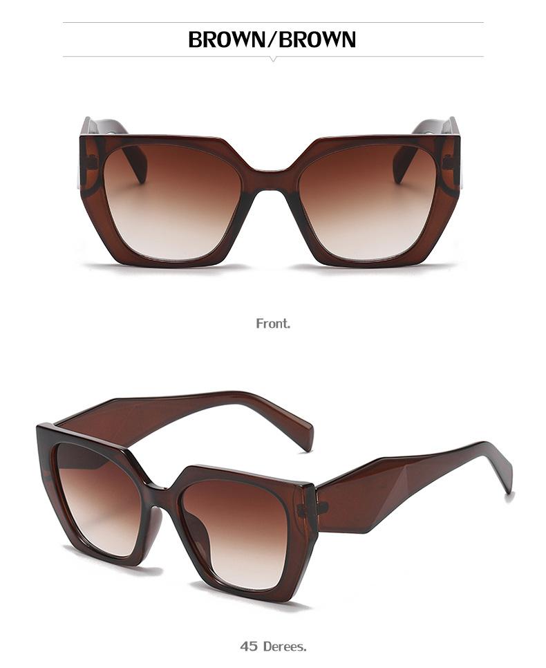 New Fashion Cat Eye Wide Arm Sunglasses for Women High-end Ins Style Wholesale Full Frame UV Protection Sunglasses