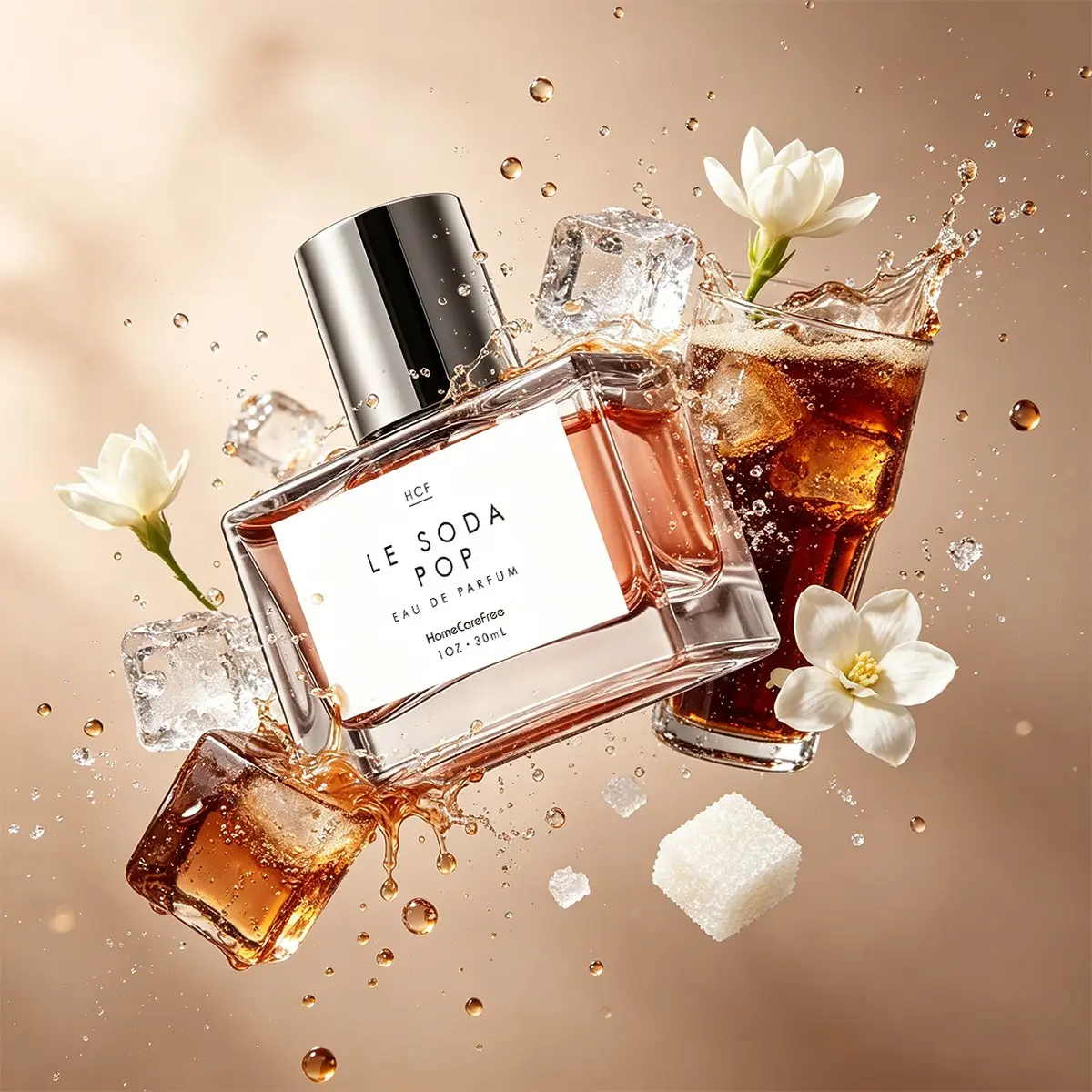 Le Soda Pop Perfume, Icy Cola Scent with Lemon & Jasmine, Fresh Gourmand Fragrance, Long-Lasting Summer Perfume, Sweet Sugar & Patchouli Finish