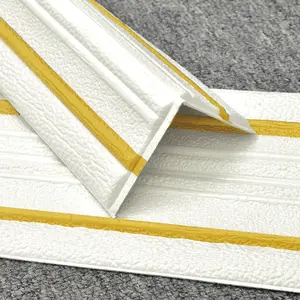 Self-Adhesive Corner Line Ceiling Wall Sticker, Decorative Background Wall Border, Baseboard Trim, Easy Install, One Roll