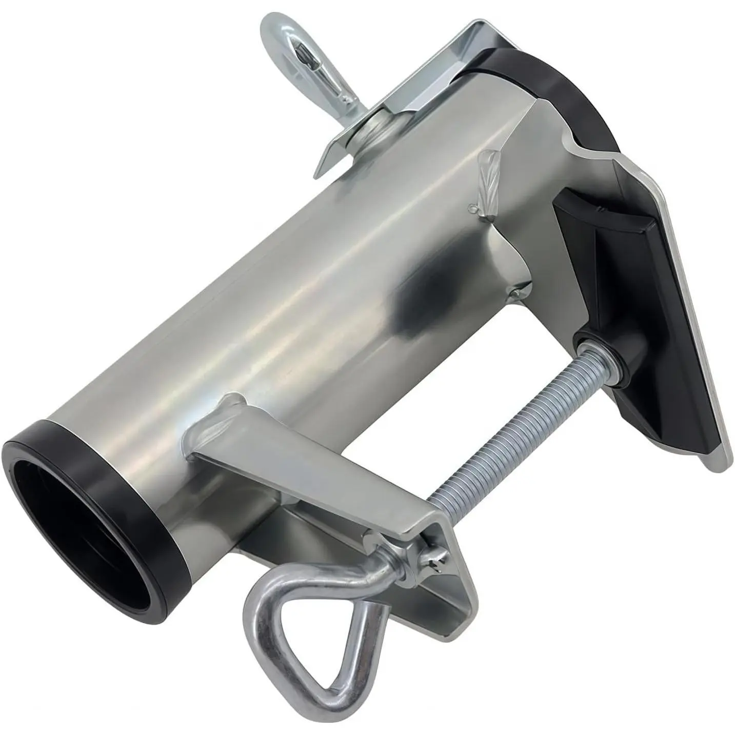 Metal Clip-On Patio Umbrella Holder - Strong Clamp, Durable Deck Mount for Bench, Chair, Beach Fishing Parasol