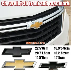 Chevrolet Car Front Hood Emblem & Rear Trunk Sticker, Fits Classic Cruze, Malibu Xl, Spark, Trax, Captiva, Aveo, Sonic, Cruze
