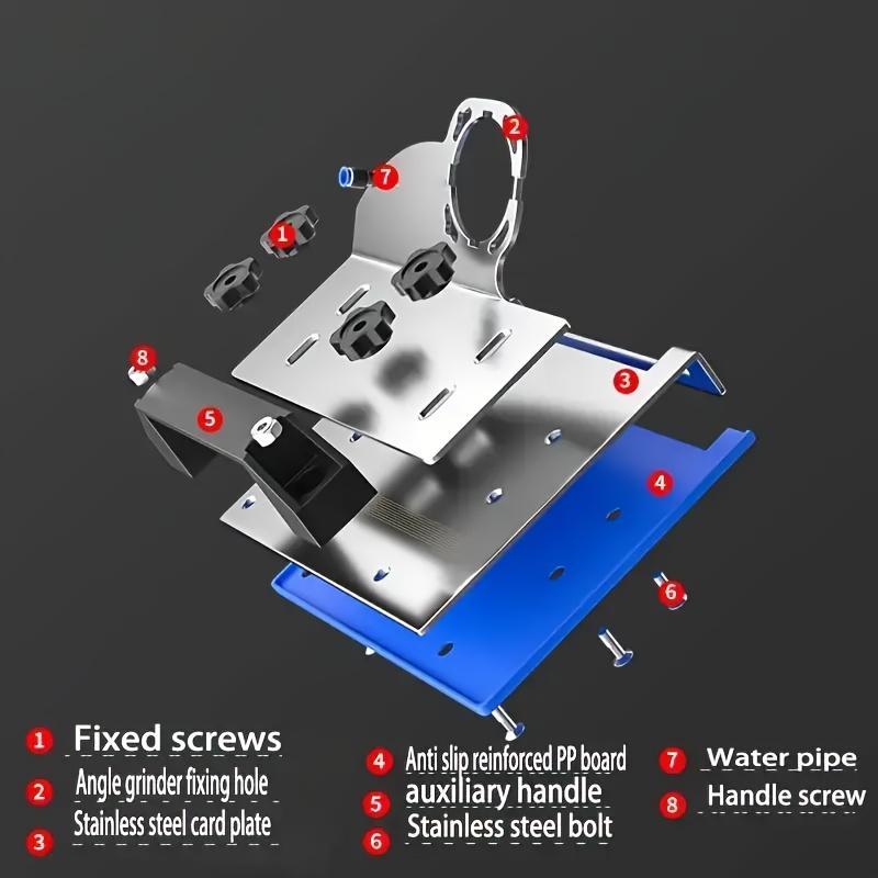 45° Angle Grinder Precision Tile Chamfering Tool Set - Portable, Lightweight, Durable Metal Construction, Equipped with a Dust Removal System, Suitable for Ceramic Tile Edges And Wood Trimming, Creating Smooth Edges And Ensuring Safety, No Power
