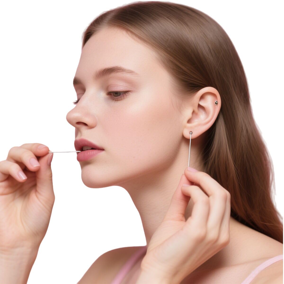 240 Pcs Ear Piercing Cleaning Tool Set, Disposable Portable Ear Cleaner Kit, Essential Jewelry Care Accessories for Daily Use