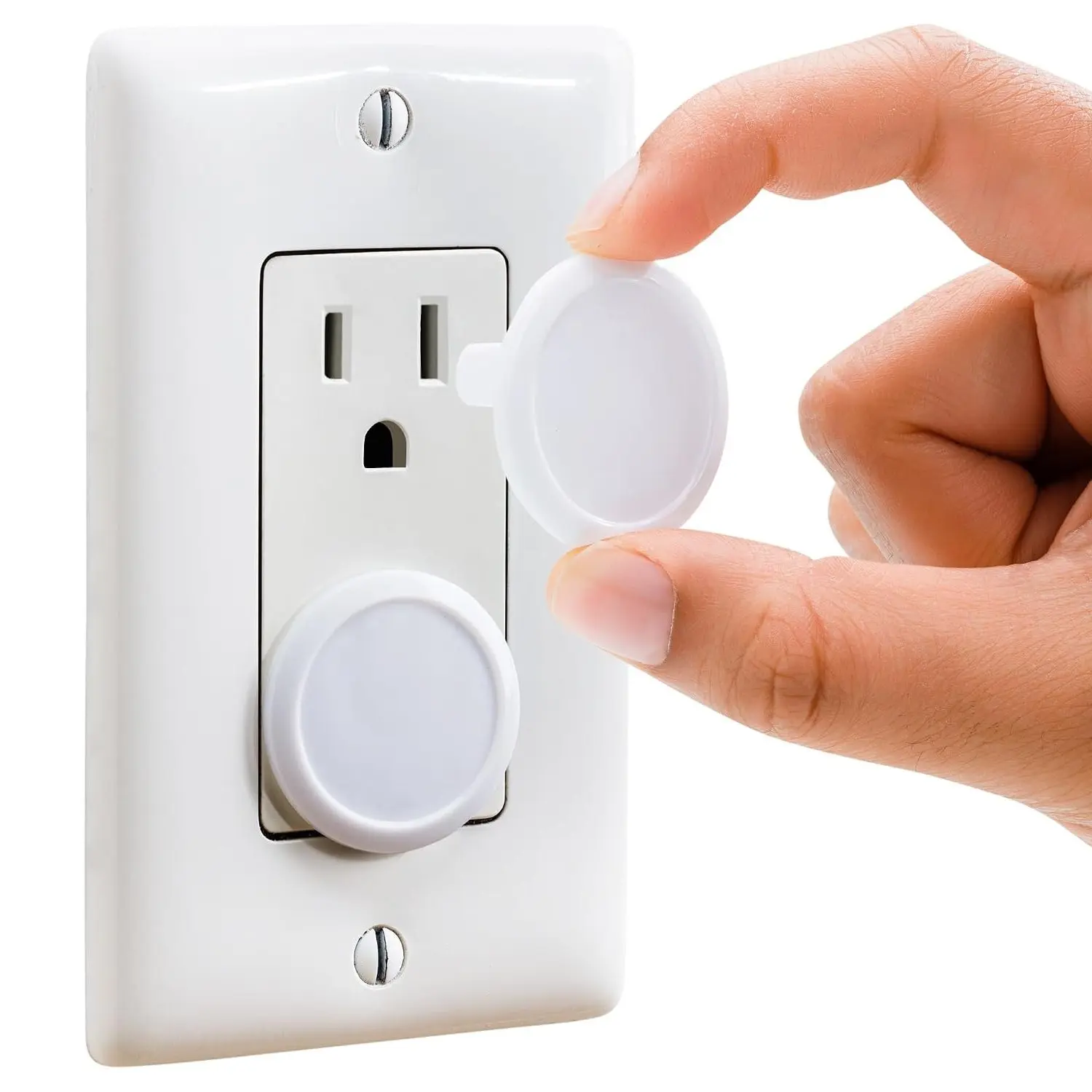 50 Pack Baby Proofing Outlet Covers - Safe & Secure Electric Plug Protectors, Sturdy Childproof Socket Covers for Home & Office, Easy Installation, Protect Toddlers & Babies, WhiteGift