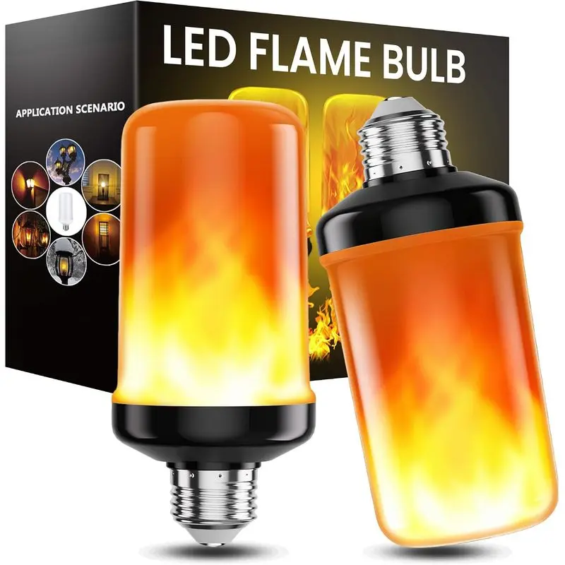 Redream Outdoor Hyrion LED Flame Light Bulbs, Flickering Fire Lights for Halloween Porch Decor, Camping & Hiking Outdoor Lighting