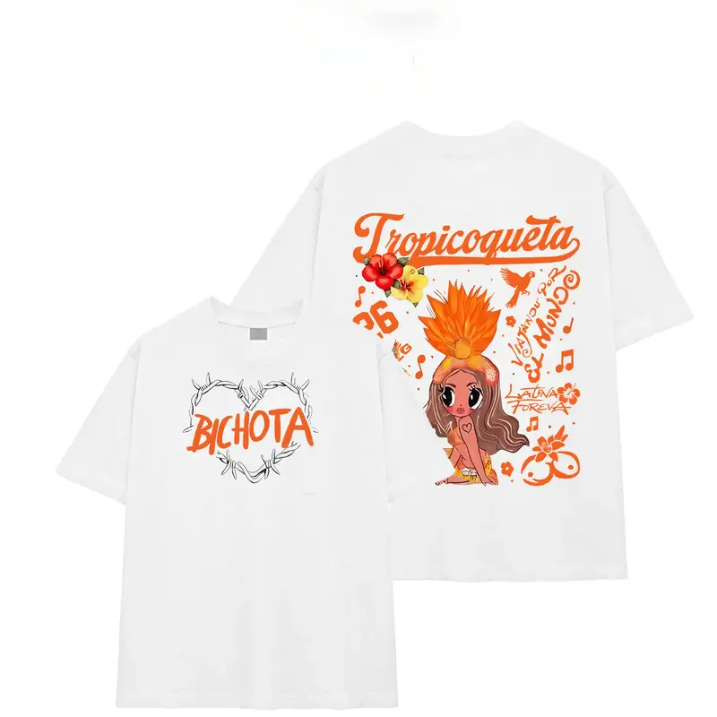 Latin Bichota Inspired Graphic T-Shirt, Tropitour Style Premium Cotton Tee, Latin Pop Queen Fan Shirt, Cute Summer Festival Concert Merch, Unisex Casual Streetwear Top