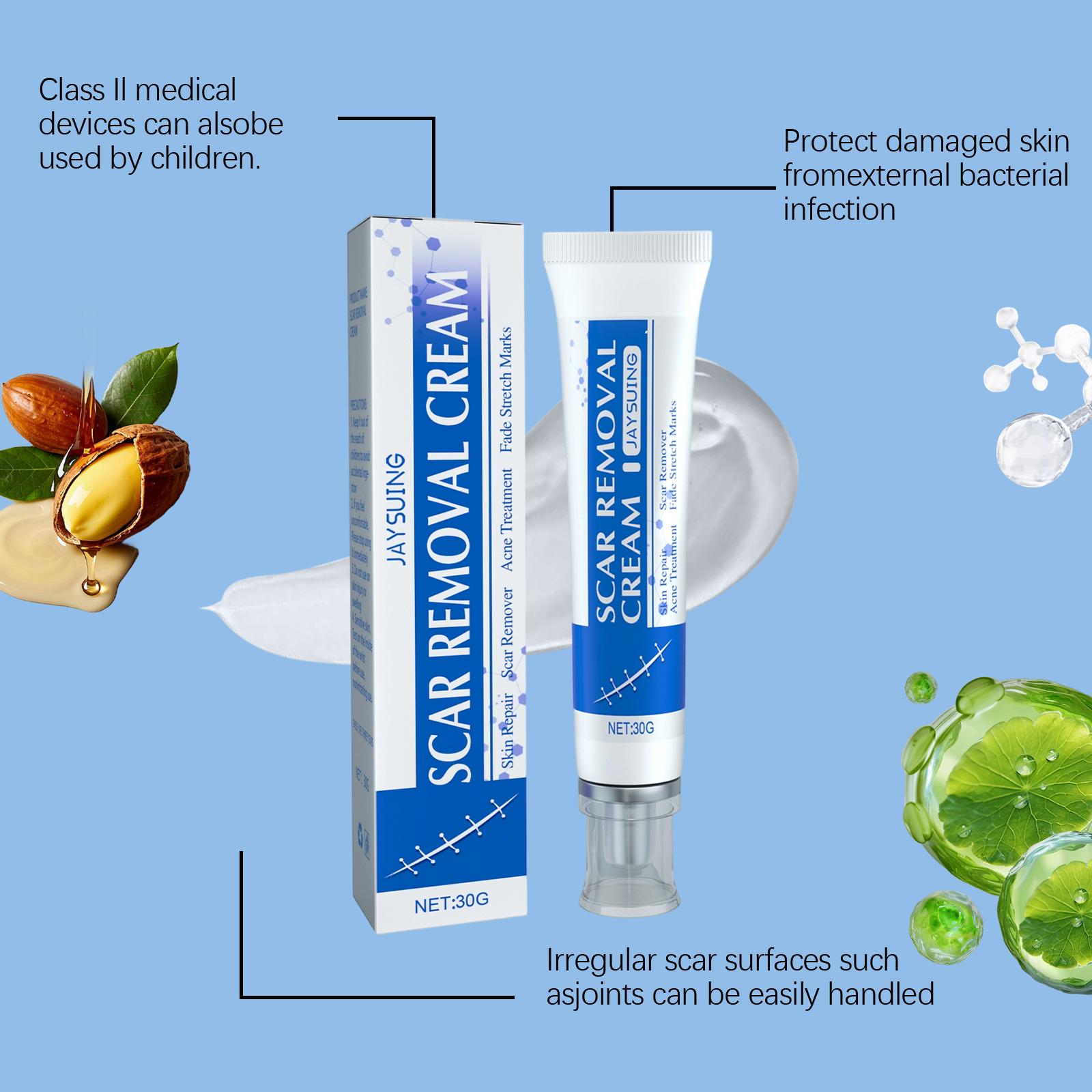 Advanced Silicone Scar Cream - Improves Appearance of Scars, Smooths & Hydrates Skin, Gentle Formula for Old & New Scars 30g