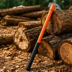 ARCH 30 Inch Heavy Duty Hookaroon Pickaroon Log Roller Forged Steel Forestry Logging Tool with Anti-Slip Rubber Handle for Lifting Dragging Moving Logs Ideal for Lumberjack Timber Work Firewood Handling and Outdoor Woodland Clearing