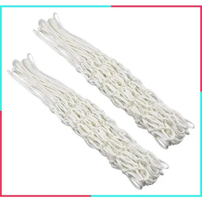 2PCS Heavy-Duty Replacement Basketball Net, 8-Loop All Weather Thick Nets for Standard Indoor & Outdoor Rims, Pool Basketball Hoop