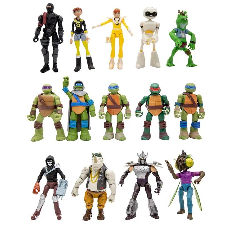Teenages Mutants Ninja Turtles Movie Version Michelangelo Donatello Movable Joint Action Figure Model Toys Collect Ornaments popular