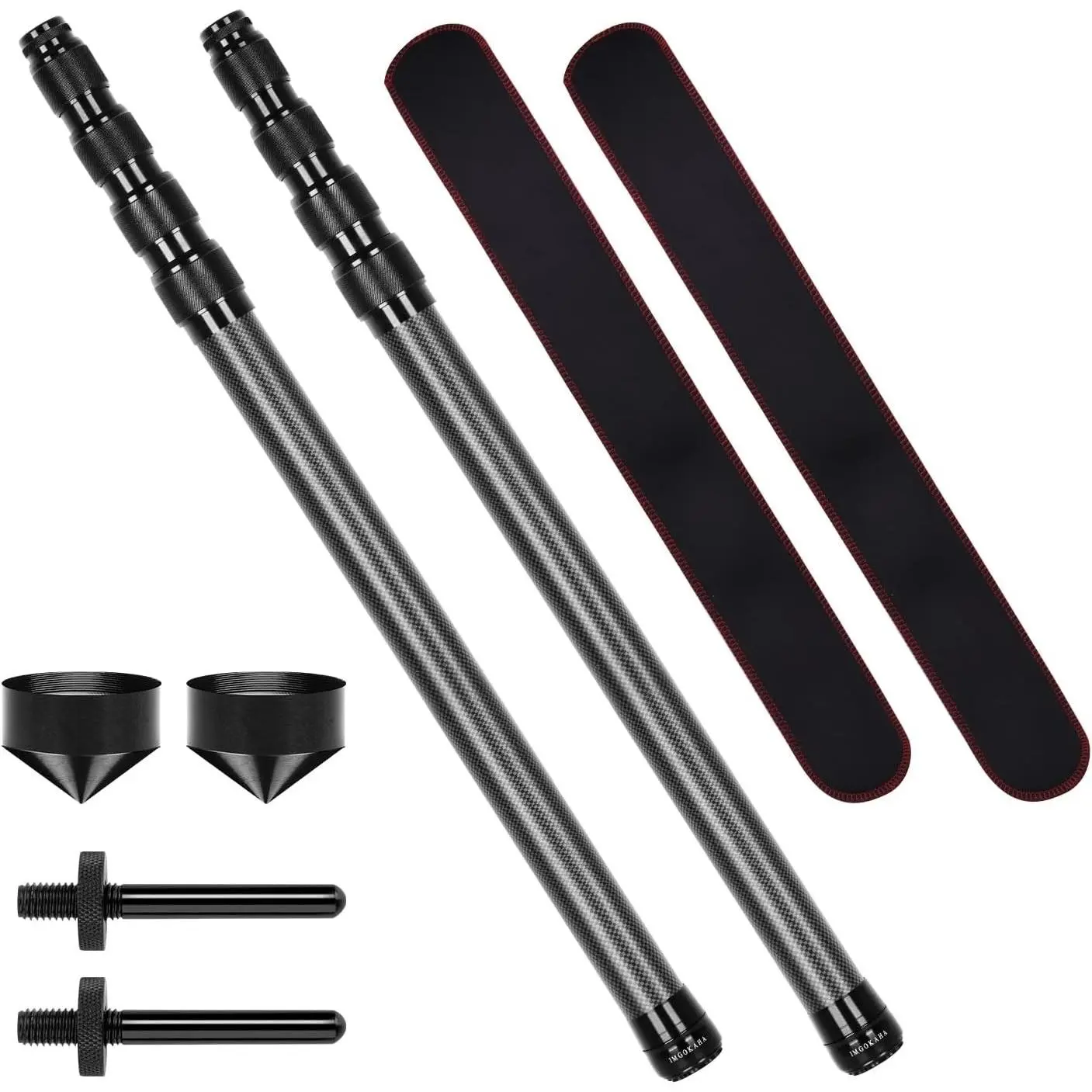 Heavy Duty Adjustable 6.9FT Telescoping Tarp Poles, Carbon Fiber Tent Poles, Portable Lightweight for Tent Fly, Awning, Outdoor Camping Hiking