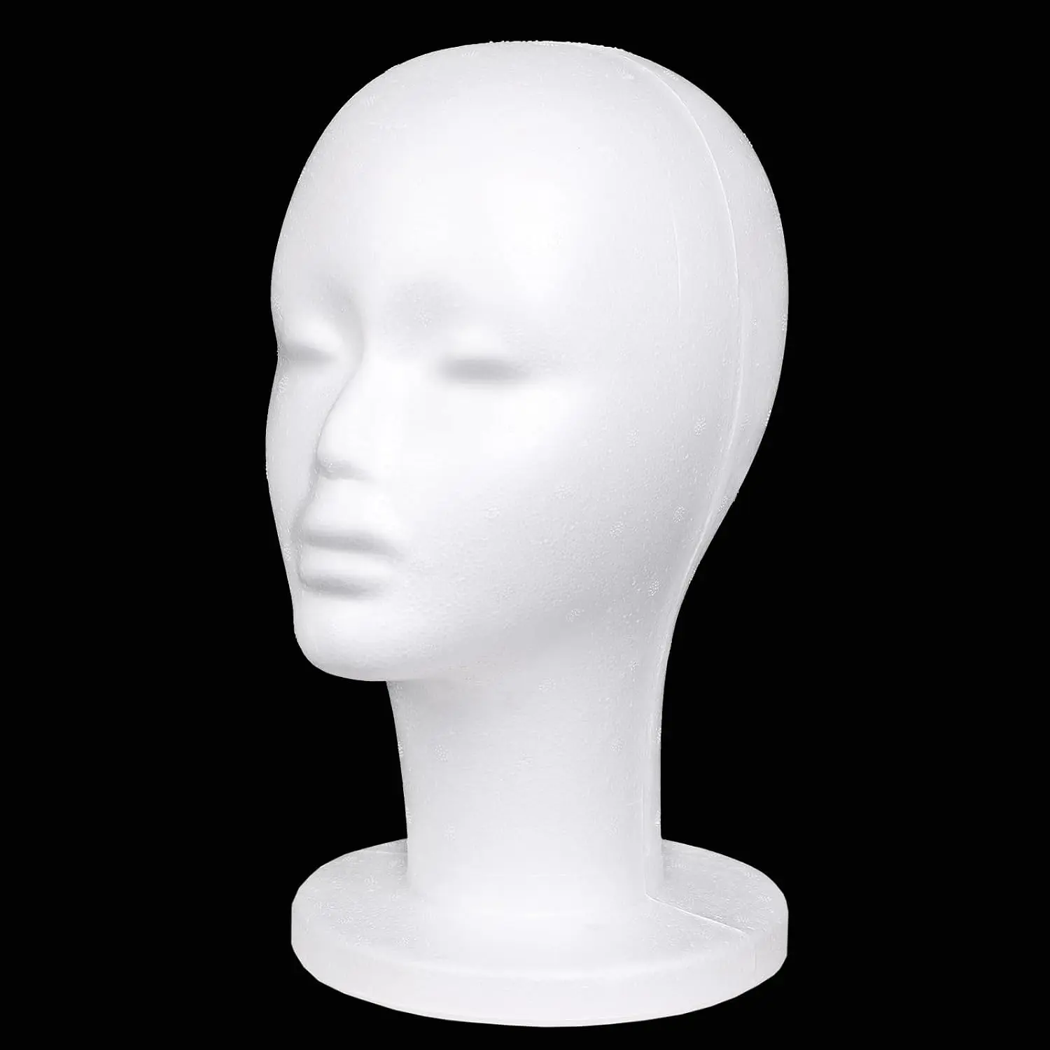 Styrofoam  For Wigs Female  Mannequin Wig  Stand 1 Pack | 11.6" Styrofoam Mannequin  Stand for Wig Style,Display Hair,Hats,Hairpieces,Mask,Salon,Travel,Halloween Decoration