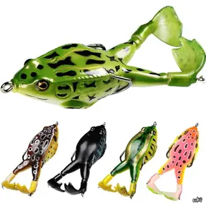 5PCS Topwater Wobblers With Double Propeller Legs, Silicone Fishing Lures Equipped With Treble Hooks, Practical Fishing Tools Designed For Catching Catfish In Saltwater outdoor