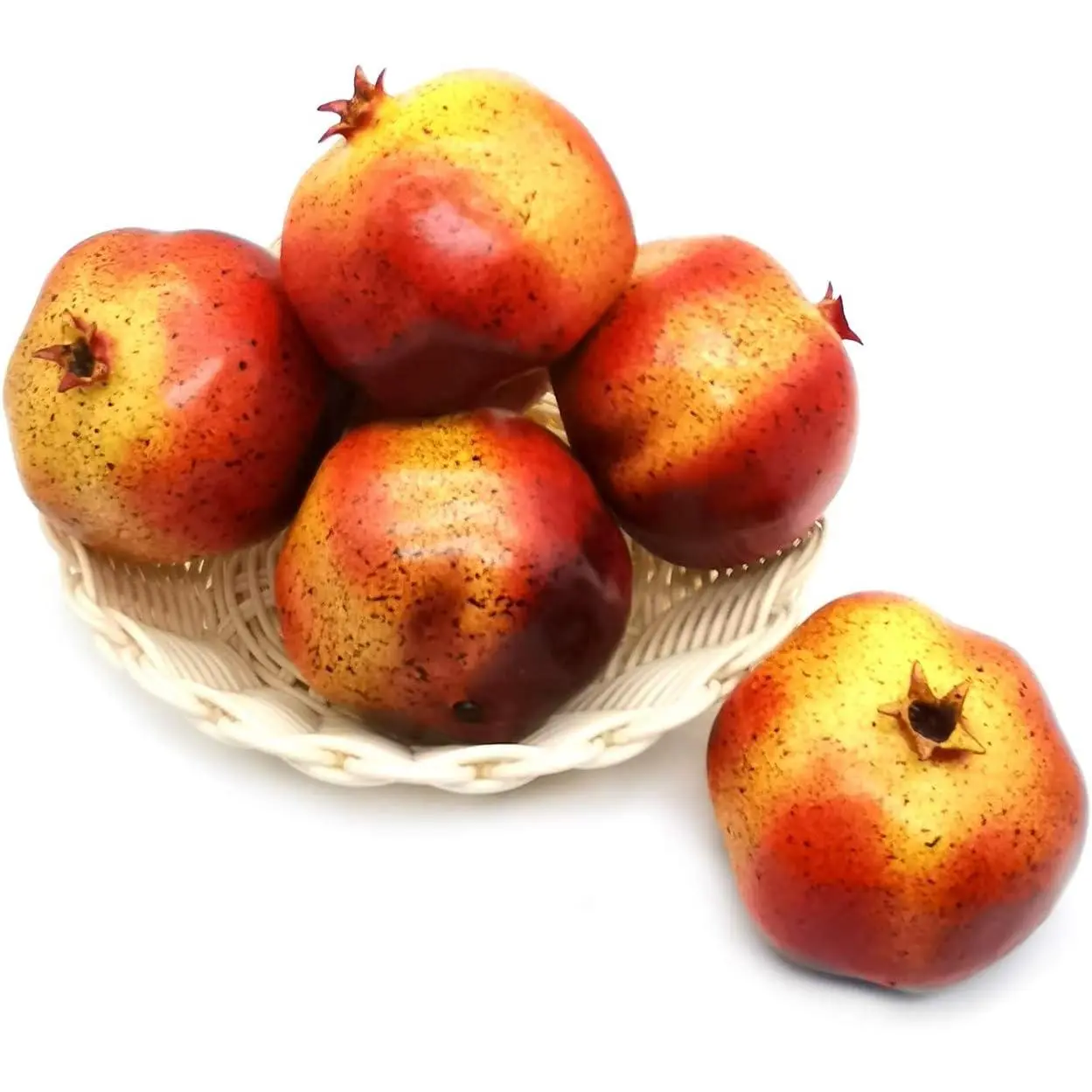 6 count Artificial Pomegranates  Pomegranates Artificial Fruits  Pomegranates for  Fruit Shop Supermarket Desk Office Restaurant Decorations Or Props