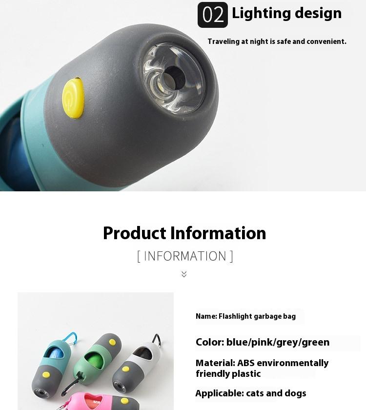 Led Light Pet Waste Bag Dispenser For Dogs Cats Dog Poop Scooper Bags Waste Bags Holder Dispensers Pet Clean Accessories