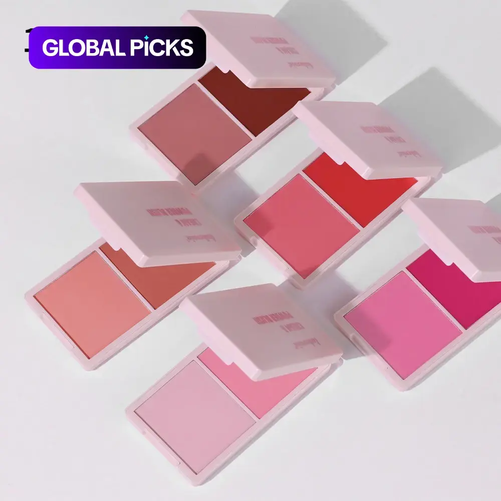 2-in-1 Cream & Powder Blush, 1 Count Long-Lasting Waterproof Blusher, Silky Cream and Matte Powder Blush, High Pigment, Easy to Apply, Makeup Beauty Cosmetics, Cosmetics Products
