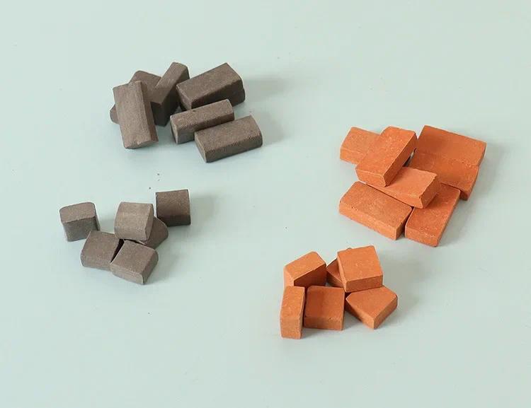 50/200pcs Mini Brick Bricks Building Wall Dollhouse Simulation Model Shooting Scene Miniature Decoration Home Decor