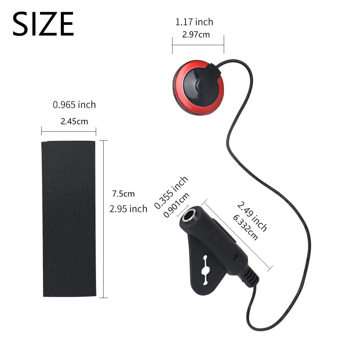 Guitar Pickup, Piezo Pickup Effects, Guitar Pickup Microphone, Guitar Accessories for Acoustic Electric Guitar, Bass, Mandolin, Banjo