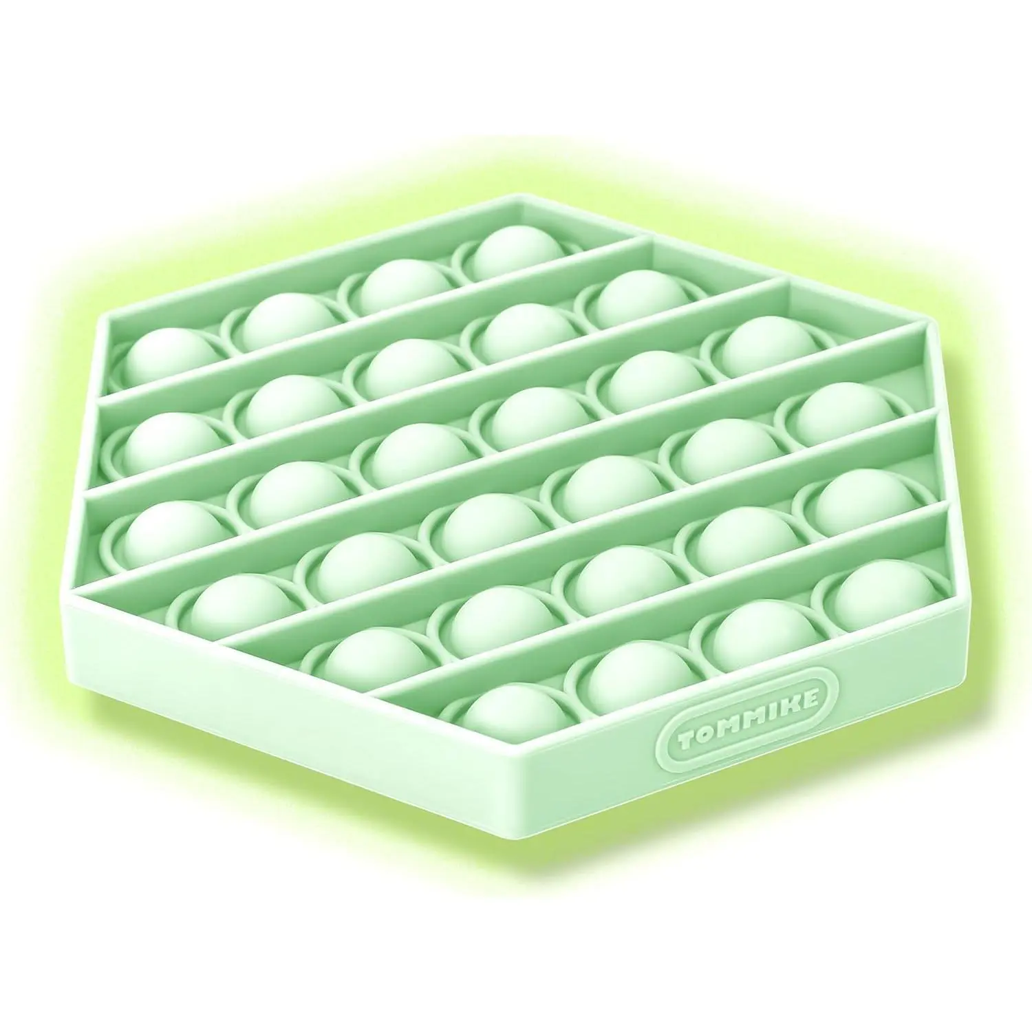 TOMMIKE Unisex Hexagon Push Pop Fidget Toy, Glow-in-Dark Bubble Sensory Toy for Anxiety & Stress Relief, Suitable for Comics, Video Games, Science, Anime & Manga Enthusiasts (Special Needs Support)