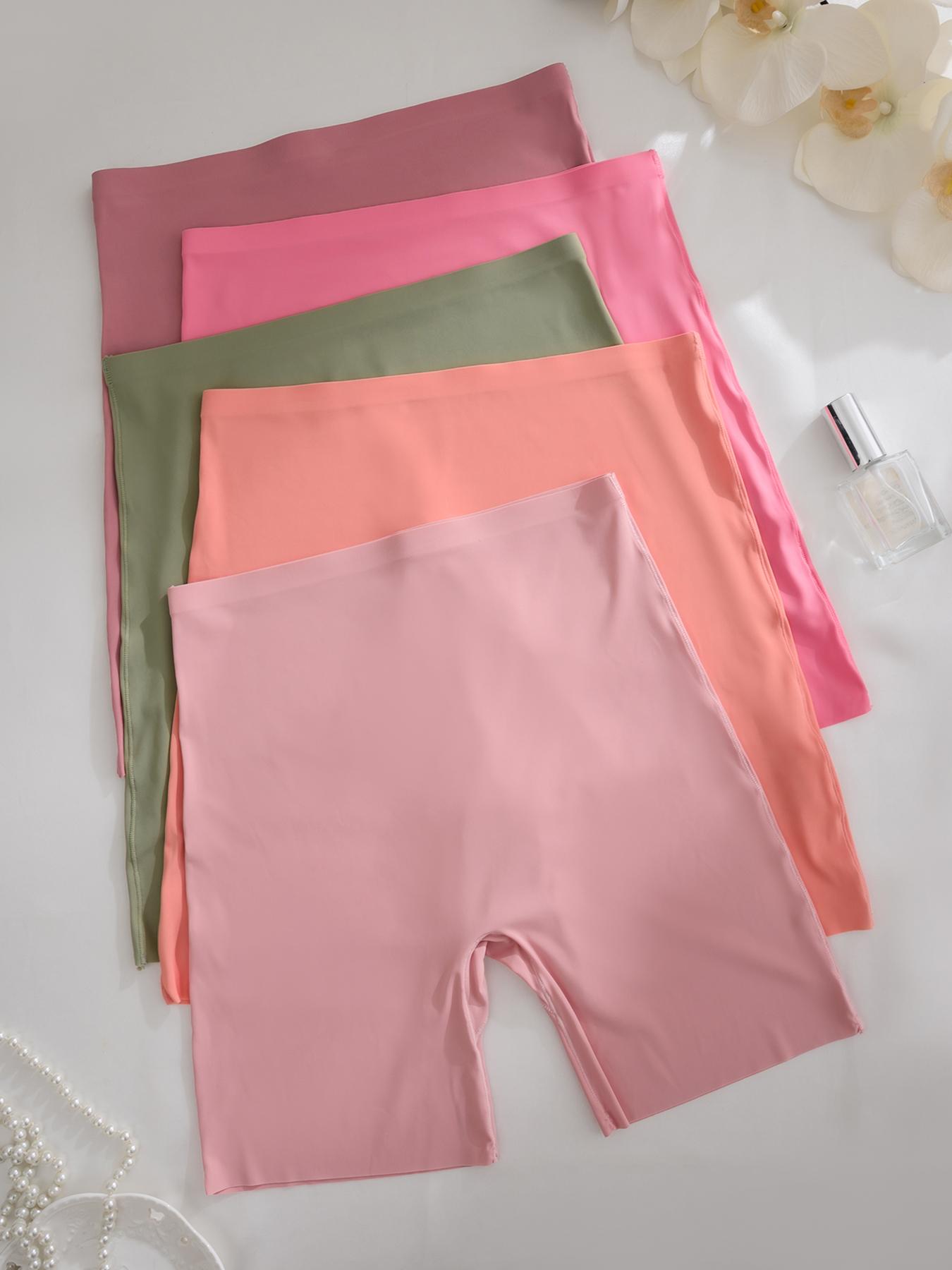 Women's Solid High Waisted Shapewear Shorts, Basic Minimalist Tummy Control Butt Lift Seamless Shaper, Comfy Breathable Shapewear Bottoms for Women, Clothing