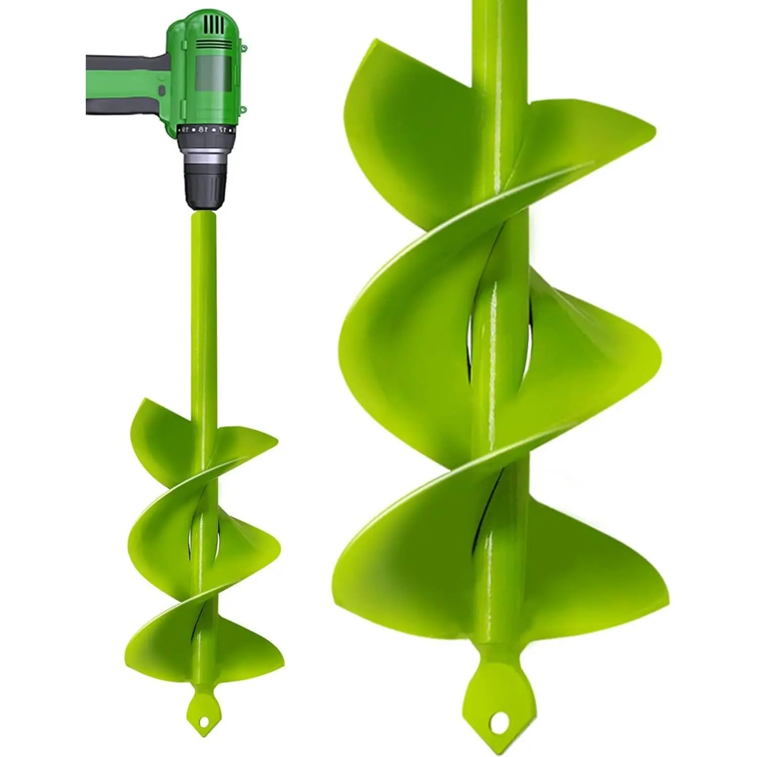 Garden Planting Auger 3x12Inch,Heavy Duty Extensive Spirals,Rapid Speed Transfer Soils to Edge,Solid Shaft with Thickened Spirals