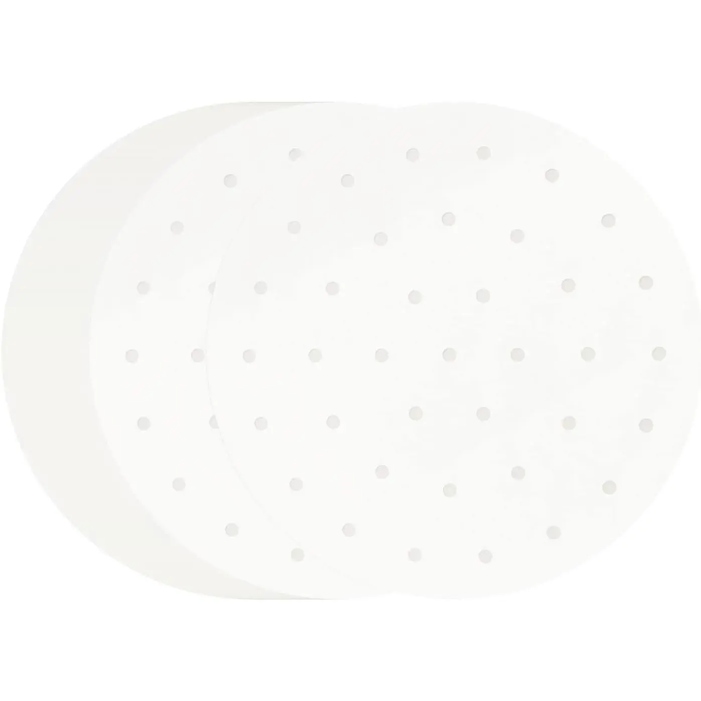 100 PCS Bamboo Steamer Liner, 10" Round Air Fryer Parchment Paper with Holes, White Anti-Stick Steamer Paper