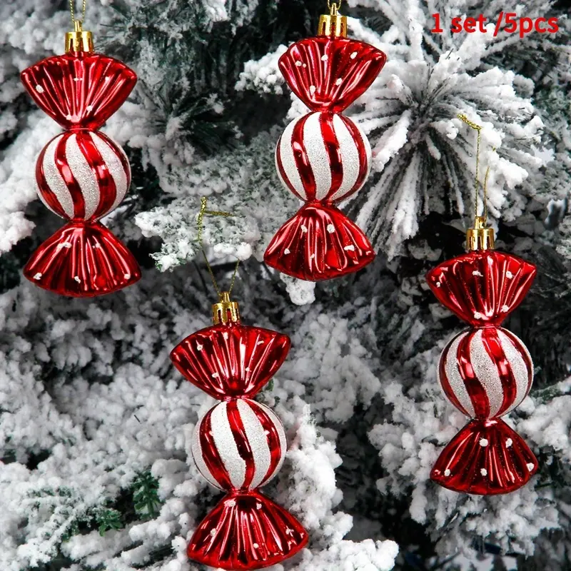 1 set /5pcs Christmas candy decorated Christmas tree pendant decorated Christmas decorations