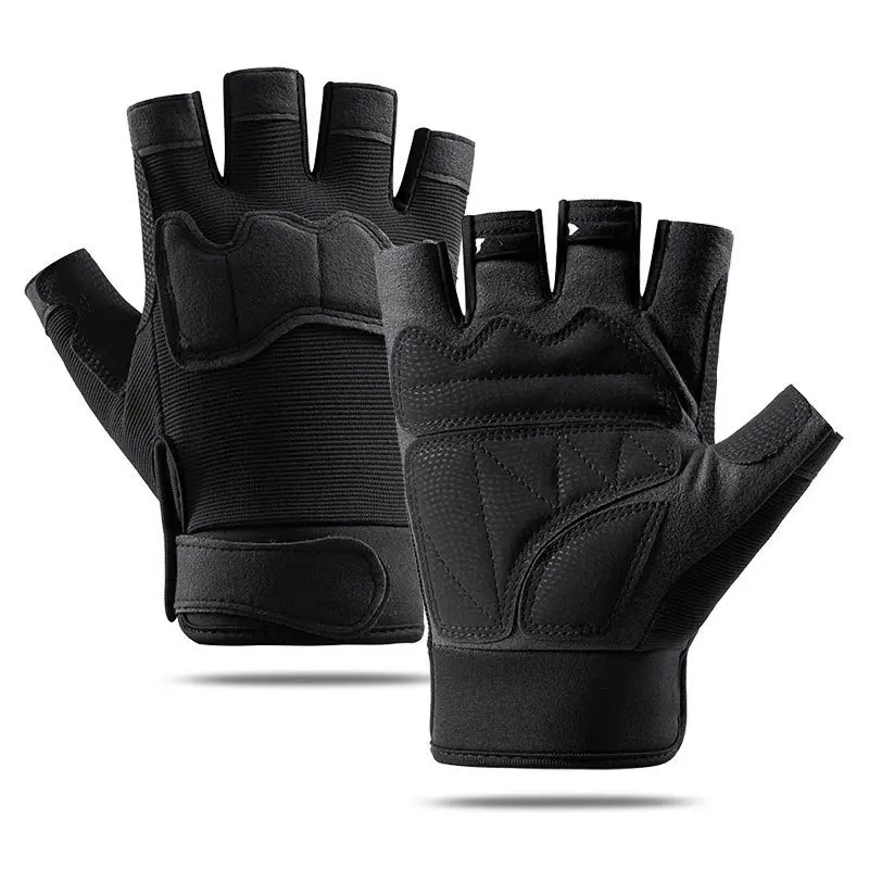 Half finger paratrooper sports gloves men and women spring and summer outdoor riding protection military fans fitness non-slip