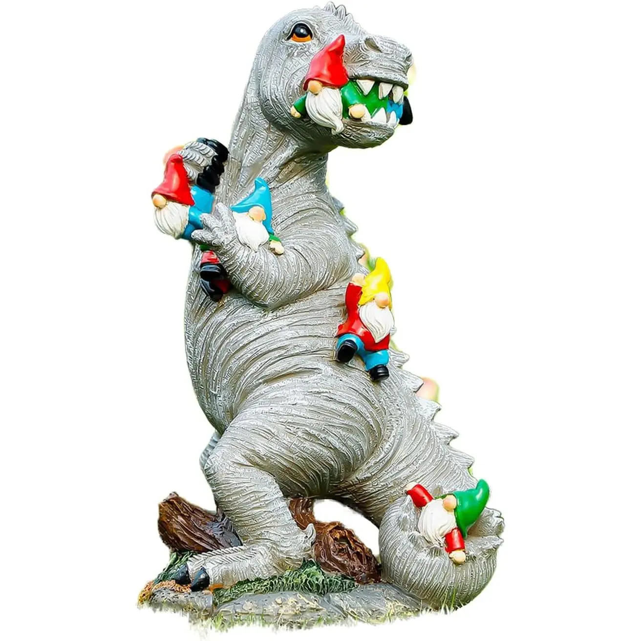 Garden Statue Outdoor Decoration, Weatherproof 14” Dinosaur Garden , Indoor Outdoor Décor Garden Art for Patio Lawn Yard, Gardening  for Homeowners