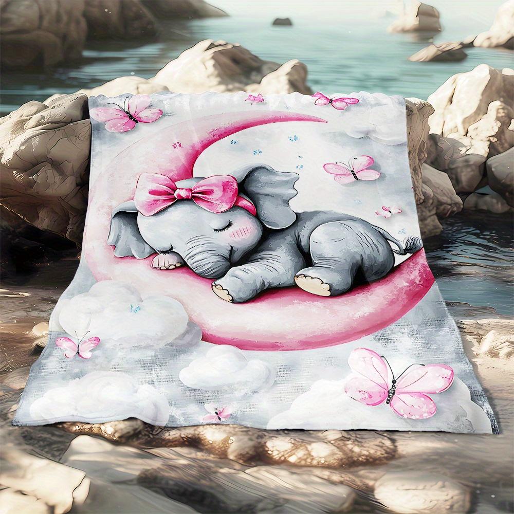 1pc Cute Elephant Moon Print Flannel Throw Blanket Lightweight Soft Warm All-Season for Sofa Bed Travel Camping 3 Sizes 31x47in 50x60in 60x80in Digital Printing Fleece with Adorable Butterflies Design 1pc Cute Elephant Moon Print Flannel Throw Blanket Lightweight Soft Warm All-Season for Sofa Bed Travel Camping 3 Sizes 31x47in 50x60in 60x80in Digital Printing Fleece with Adorable Butterflies Design