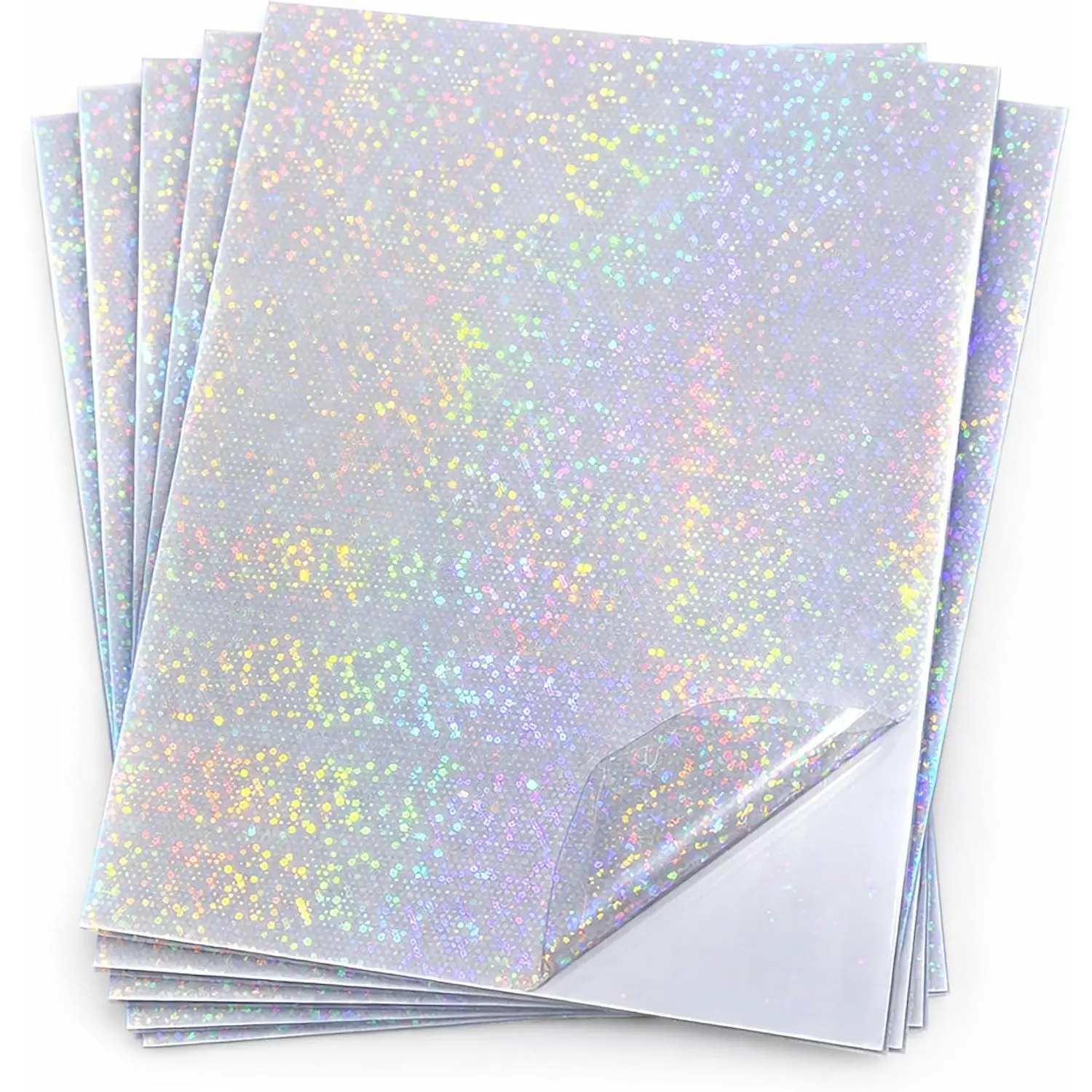 25 Sheets A4 Size Bubbles Holographic Laminate Sticker Paper | Self Adhesive  Rainbow Overlay Film 11.7 x 8.3 Inch Holographic Overlay Decal Sheets Cold Laminate Paper