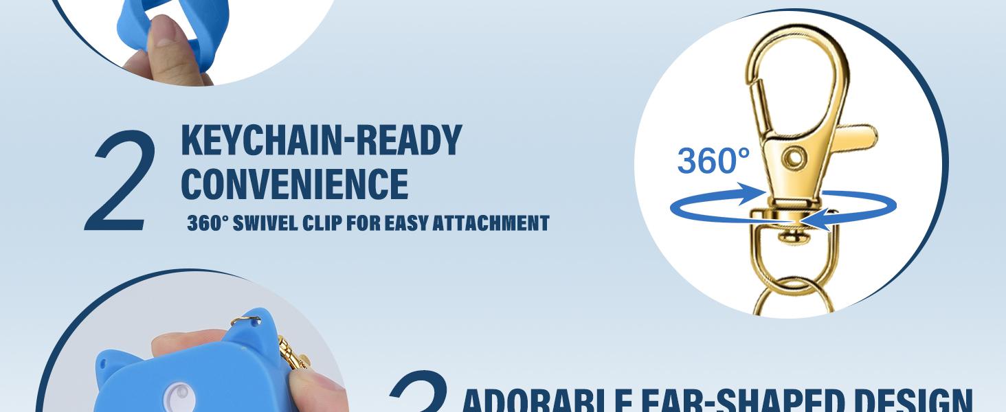 Silicone Case for Touchland Hand Sanitizer Spray 1FL OZ/30ml – Cute Pet Ear Design with Portable Keychain(Orange + Pink + Dark Blue + Purple + Green)