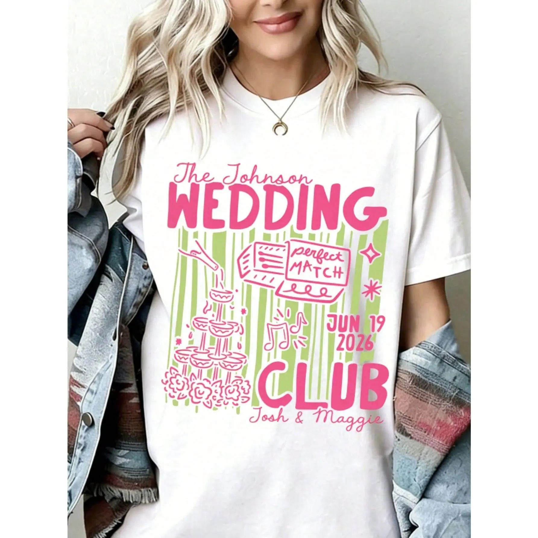 1PC Wedding Party T-Shirt, 100% Cotton Personalized Bridal Party Tee,Matching Wedding Party Favors Shirts Bride Merch,Wedding Bridal Party Gift