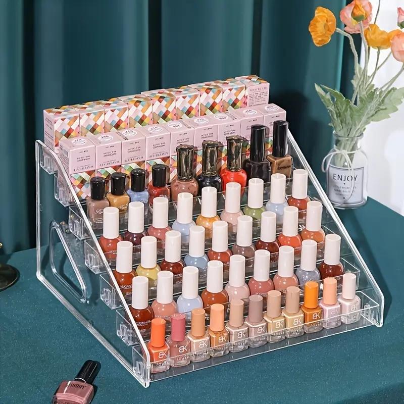Multi-Layer Transparent Acrylic Perfume Storage Rack, 1 Count Desktop Makeup Organizer, Home Display Stand for Perfume & Cosmetics