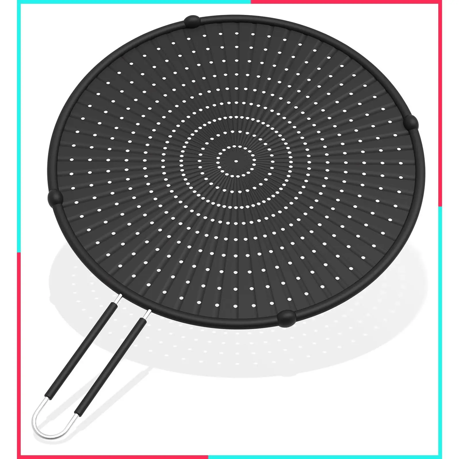 Silicone Splatter Screen for Frying Pan, Fits 13-Inch Pans, Multi-Use Grease Splatter Guard, Heat Resistant, Food Safe Oil Splash Guard